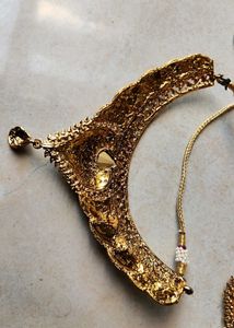Beautiful Necklace With Earrings And Mangtika,...