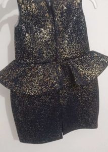 Sparkling Nevy Blue &amp; Gold Party Dress