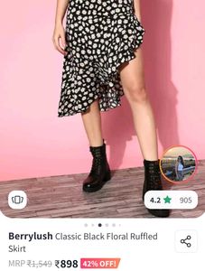 Asymmetrical Ruffle Skirt
