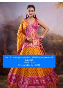 Digital Print Semi Stictched Lehenga Choli