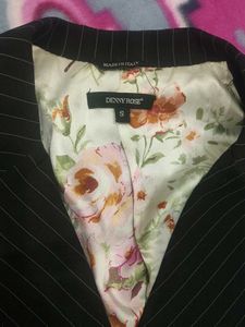 Striped Blazer with Floral Lining