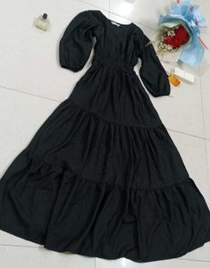 Black Tiered Maxi Dress