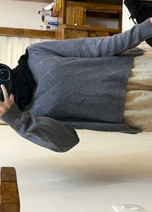 Gray Patterned Sweater