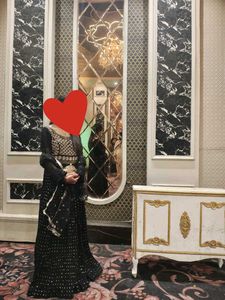 Elegant Black Embroidered Gown