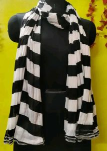 Black and White stripe scarf