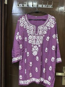 Embroidered Purple Kurta