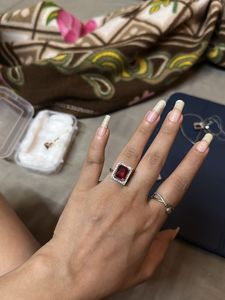 Anti Tarnish Ruby Set