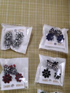 Flower Earrings Bundle - 6 Pairs