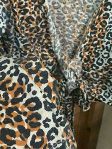 Leopard Print Tie-Front Top