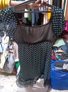 Polka Dot Ruffle Y2k Vintage Top