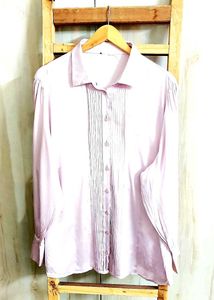 Onion Colour Satin Shirt Size-44-46