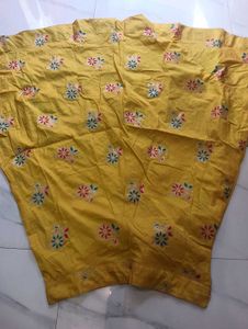 Yellow lehanga and blouse piece