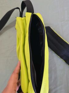 ZARA Neon Green Rubberised Crossbody Bag