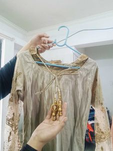 Elegant Gold Stone Garara Suit
