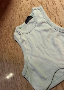 Light Blue Cropped Tank Top