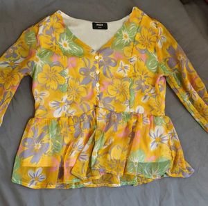 Yellow Floral Top