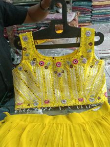Yellow Embellished Lehenga Choli
