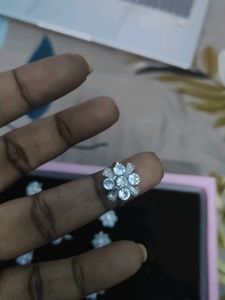 White AD Stone Ring