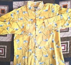 Patterned Yellow Shirt