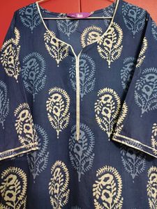 Printed Blue Kurta