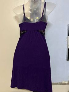 Pintrest Purple Lace Slip Dress