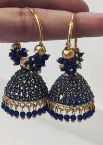 Blue Jhumka Earrings