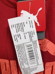 Puma Intense Red Typographic Tshirt Men