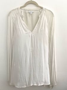 Ivory Embroidered Tunic Top
