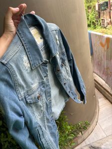 MADAME Denim Jacket Ribbed