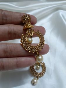 Golden Oxidised Earring