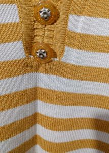 Yellow And White Woolen Kurti