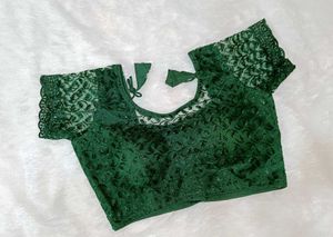 Emerald Green Lace Blouse