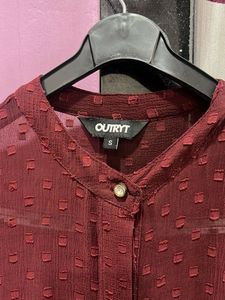 Burgundy Tiered Midi Dress