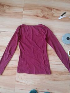 Burgundy Long Sleeve Top