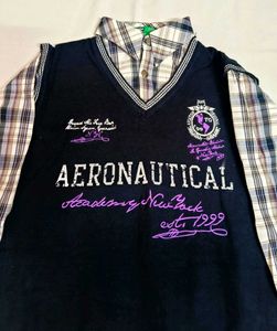 Boys&#39; AERO Top &amp; Plaid Shirt