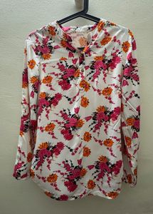 Floral Print Long Sleeve Blouse