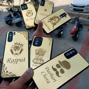 Mobile Customised Golden Back Cover