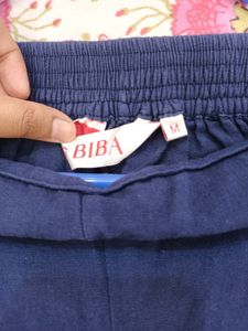 Biba Branded Blue Straight Pant Size M
