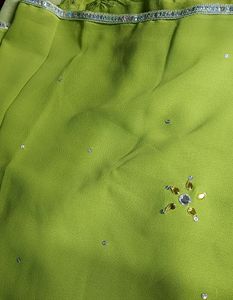 Florescent Green Color Saree