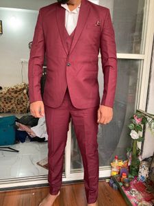 Burgundy Three-Piece Suit