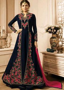 Elegant Embroidered Anarkali Suit