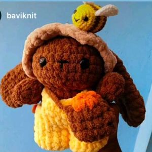 Crochet Bunny with Bee