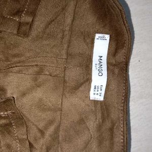 Brown velvety shorts