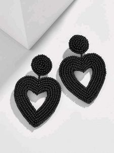 Black Bead Earrings 🖤✨