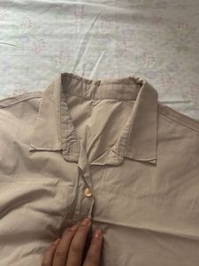 Beige Shirt Dress