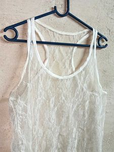 Trendy See-through Fashion Tank Top Vest Sheer