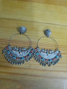 Layered Chain Necklace With Earrings