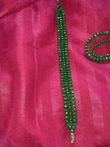 Green Beaded Jewelry Set