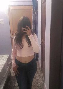 Dark Wash Denim Jeans with cute crop top