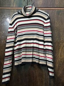 Striped Turtleneck Sweater